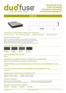 Lame de terrasse composite structurée | Duofuse DFDE162 Stone Grey
