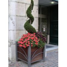 Bac à fleurs | Bac à fleurs Rayon de Soleil en acier galvanisé avec parements acier ou bois