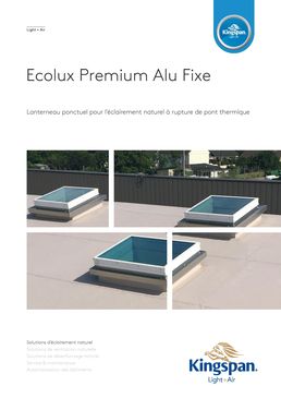 Lanterneau à rupture thermique pour toitures jusqu'à 25° de pente | Ecolux premium Alu Fixe