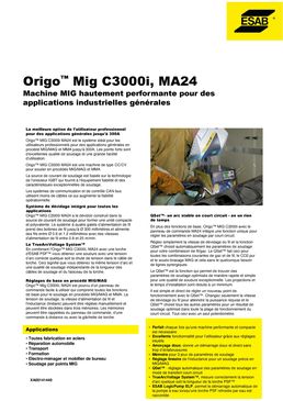 Poste de soudage ORIGO MIG C3000i | MA24