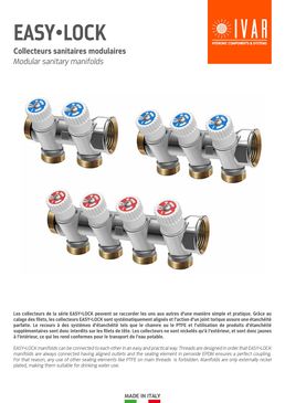 Collecteurs sanitaire auto-étanche | EASY-LOCK