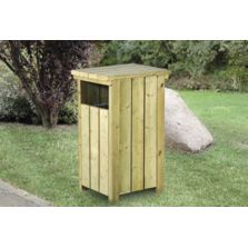 Poubelle en bois Alicante 80 litres - Pin du nord traité autoclave