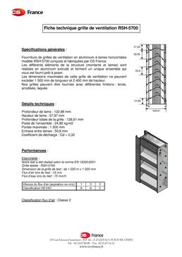Grille de ventilation en façade | RSH-5700
