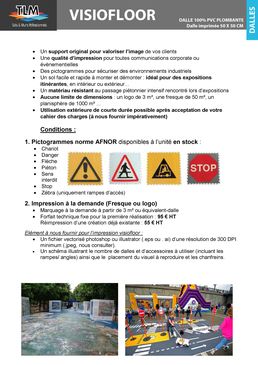 Dalle PVC avec pictogramme de sécurité | TRAFICFLOOR Visiofloor