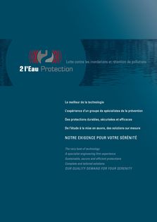 Catalogue produits 2 l'Eau Protection, expert inondation depuis 2005.