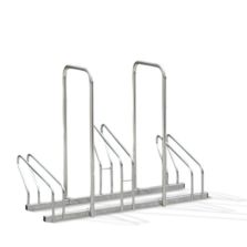 Râtelier 3 vélos côte à côte sur 2 niveaux