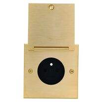 Prise de courant murale ou au sol à clapet en laiton  | Prise clapet