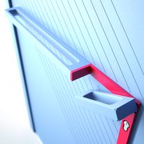 Barre de tirage pour porte d'entrée à poignée intégrée | Ekyss