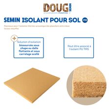 Panneaux pour isolation thermo-acoustique des planchers entre deux locaux chauffés | SEMIN Isolant pour sol gamme DOUG