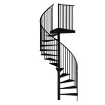 Escalier en colimaçon ETHAN avec rampe ELA | LAPEYRE SERVICES