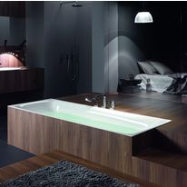 Baignoire encastrable en îlot aux rebords ultra fins en acier titane vitrifié | BetteLux