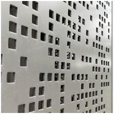 Tôle perforée à trous carrés avec graphismes aléatoires | CODEX