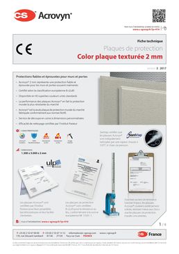 Plaques de protection murale | Acrovyn