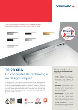 TS 98 XEA  | Ferme-porte à glissière avec possibilité de finitions combinables entre corps et bras