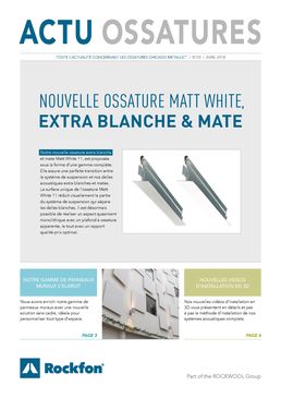 Ossatures de suspension pour plafonds modulaires blanc mat | Chicago Metallic™ Matt White 11