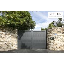 Portail battant ou coulissant à lames extra-larges en aluminium  | Karantan