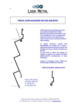 Profil look building | LBA.208-8978