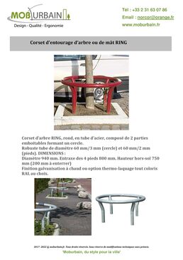 Corset ou étrier pour protection d'arbre et de mât