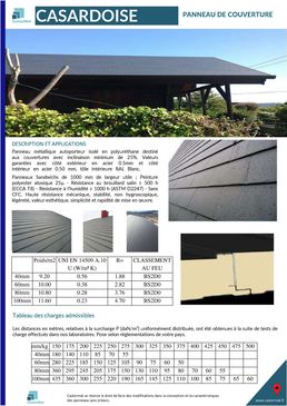 Panneaux sandwich ardoise pour toiture ou bardage | Casardoise