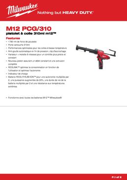 Pistolet à colle | M12 PCG 310C-201B