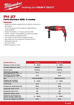 Perforateur-burineur compact | PH 27 X