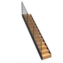 Escalier Esteban droit rampe Fera | LAPEYRE SERVICES