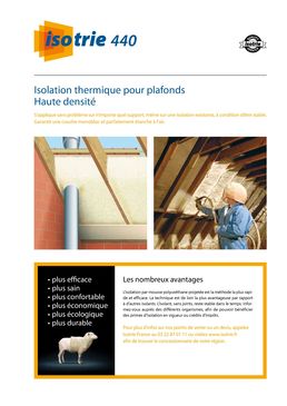 Isolation thermique haute densité pour plafonds | Isotrie 440