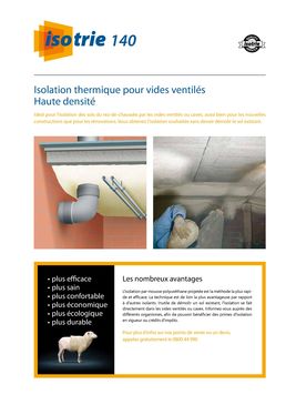 Isolation thermique haute densité pour vides ventilés | Isotrie 140