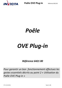 Poêle à granulés de bois 6 kW à convection naturelle | Ove PLUG-IN 6421-00