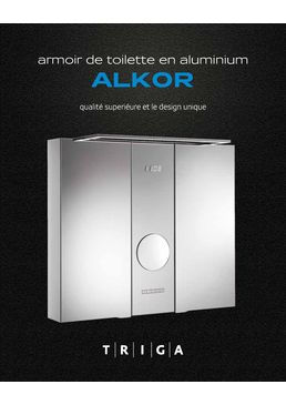 Meuble miroir en aluminium à éclairage LED intégrée pour salle de bains | Alkor Basic
