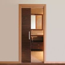 Système coulissant droit motorisé pour portes en bois | WIDOOR 