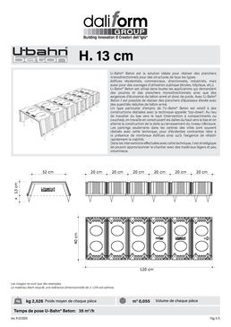 Coffrage perdu pour dalles allégées monodirectionnelles en béton armé | U-Bahn® Beton