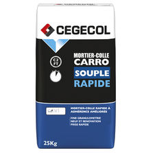 Mortier-colle C2 FT amélioré à prise rapide | CARROSOUPLE RAPIDE