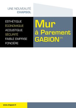 Mur béton à parement gabion | Mur à parement gabion