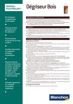 Préparateur des bois extérieurs | Dégriseur Bois