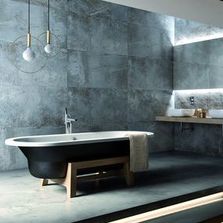 Baignoire en acier émaillé vitrifié sur support bois | Art Plus