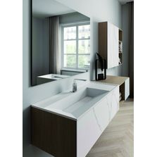 Vasque en cristalplant intégrée au mobilier de la collection | Dogma Aqua