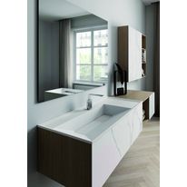 Vasque en cristalplant intégrée au mobilier de la collection | Dogma Aqua