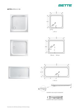 Receveur de douche rectangulaire ou carré | BetteSupra 65 mm