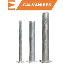 Poteau de protection acier galva Diam.90 - 114 - 159mm | POTG