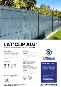 Kit d'occultation en aluminium | Lat’Clip ALU
