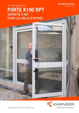 Porte grand trafic en aluminium à rupture de pont thermique | Porte soudée K190 RPT