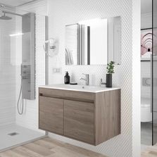 Meuble de salle de bain suspendu à deux portes | NOJA 800