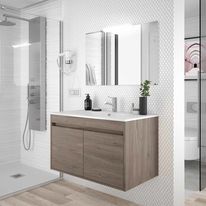 Meuble de salle de bain suspendu à deux portes | NOJA 800