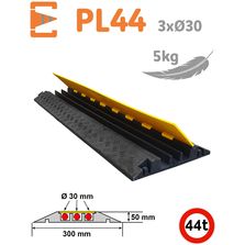Protège câble modulaire 3 canaux diamètre 30 mm en polyuréthane et PE | 