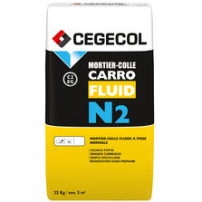 Mortier-colle C2 EG fluide amélioré | CARROFLUID N2