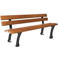 Banc public en bois exotique Burgos