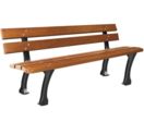 Banc public en bois exotique Burgos