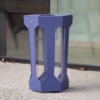 Corbeille de voirie | Corbeille Campus en acier thermolaqué 50 L