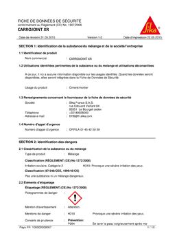 Mortier de jointoiement résistant aux agressions chimiques | CARROJOINT XR